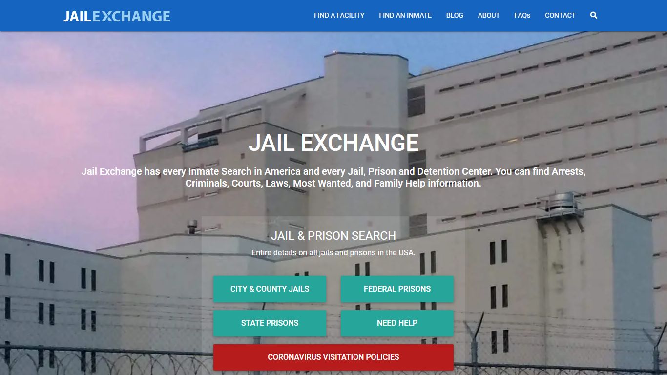 Free Information on Every Jail, Prison and Inmate in the Criminal ...